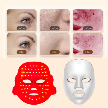 LED facial light therapy mask