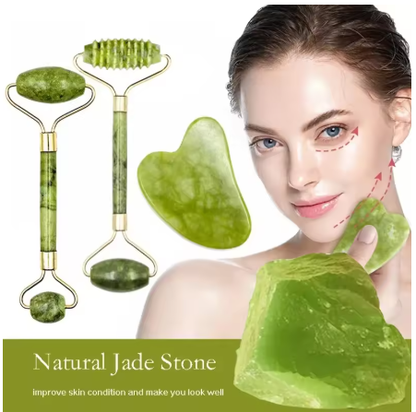 Gua Sha & Jade Roller Set